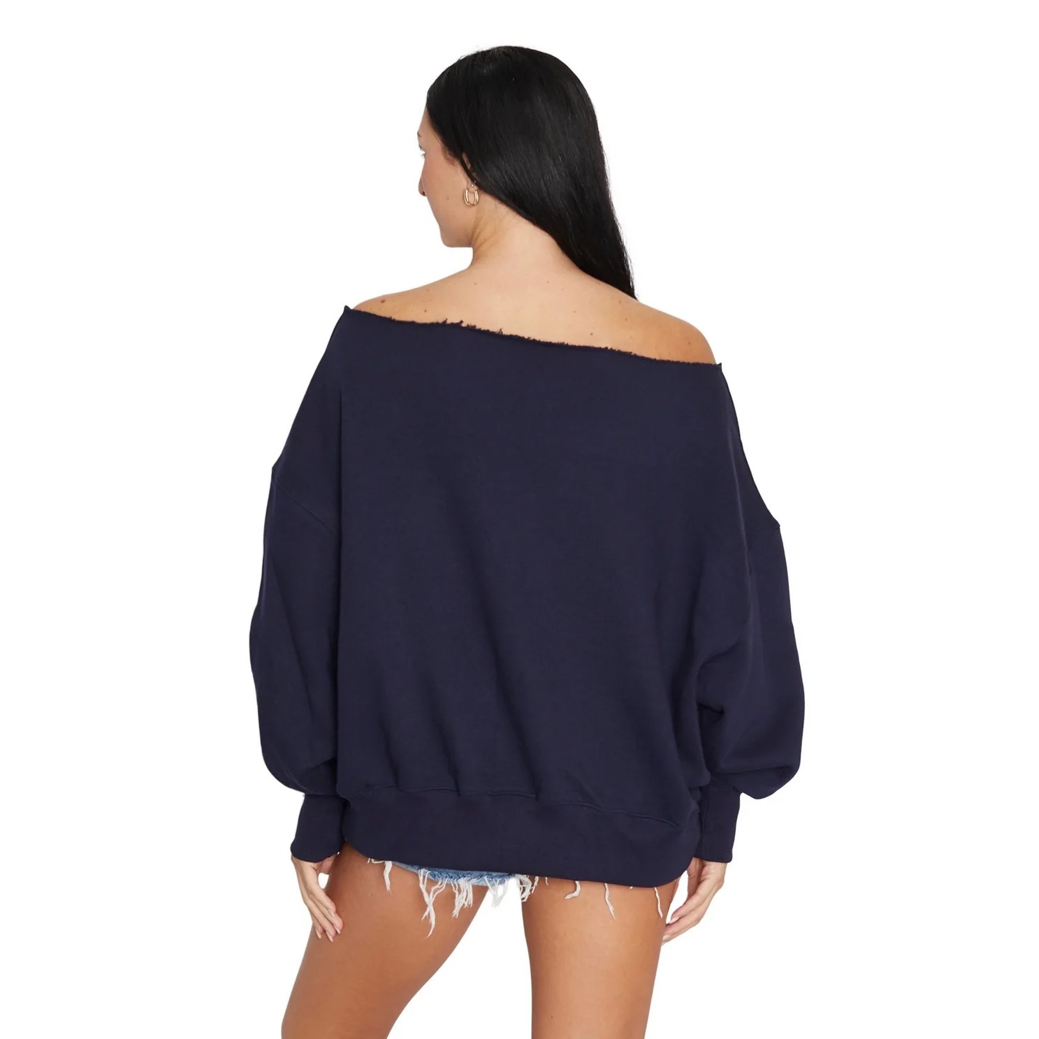 off the shoulder sweatshirt